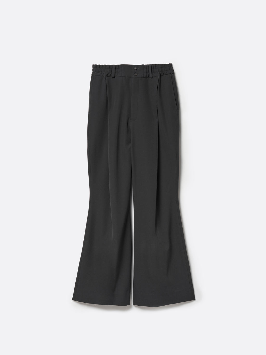 SUBLATIONS ヘビーウールフレアスラックス　グレー HEAVY WOOL GABARDINE FLARE EASY TROUSERS .12【SLATE GREY