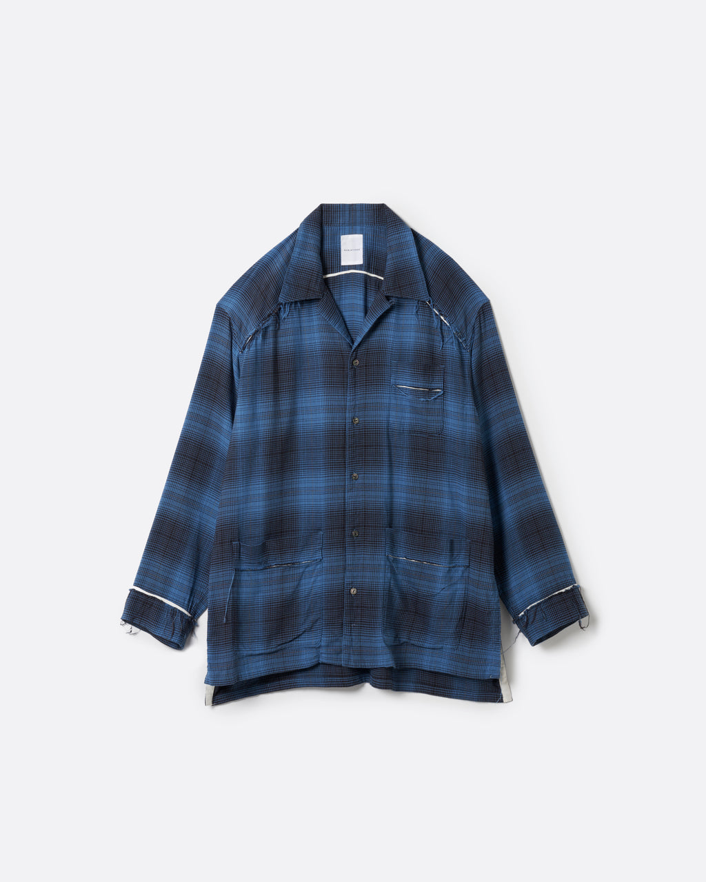 ombre check pajamas shirt Kinema】ombre check pajamas shirts 21AW