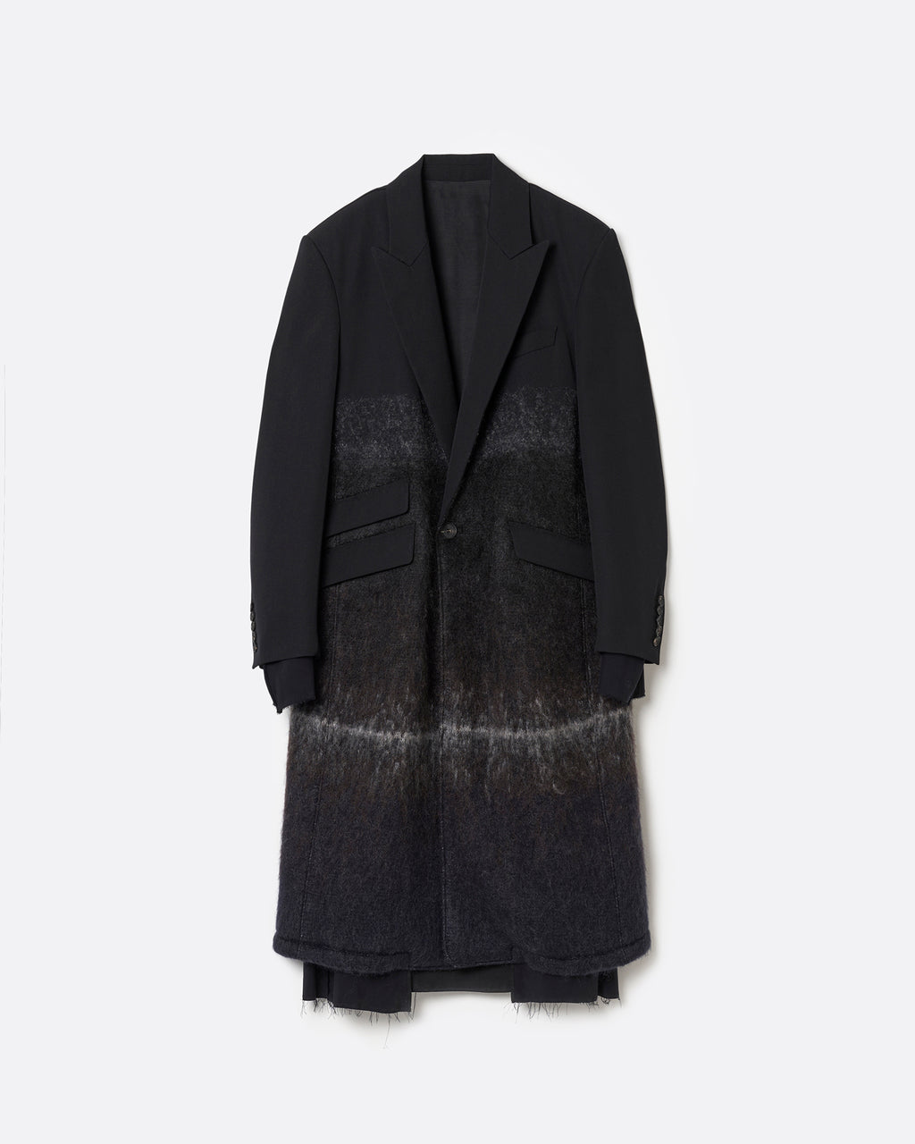 KNIT DOCKING HEAVYWOOL COAT .14【MONOCHROME】 – SUBLATIONS