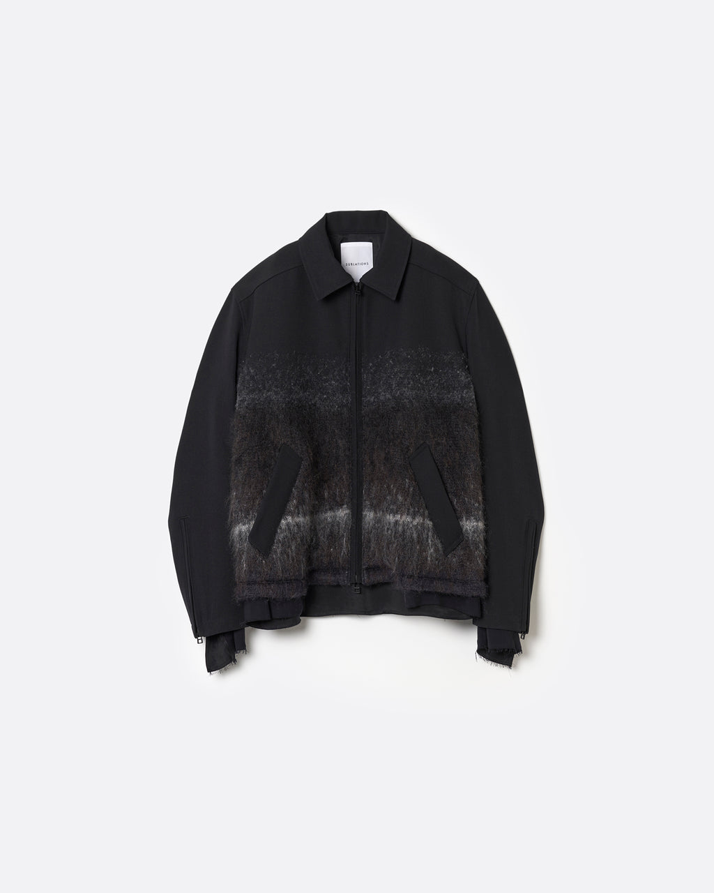 KNIT DOCKING HEAVYWOOL SPORTS JACKET .14【MONOCHROME】 – SUBLATIONS