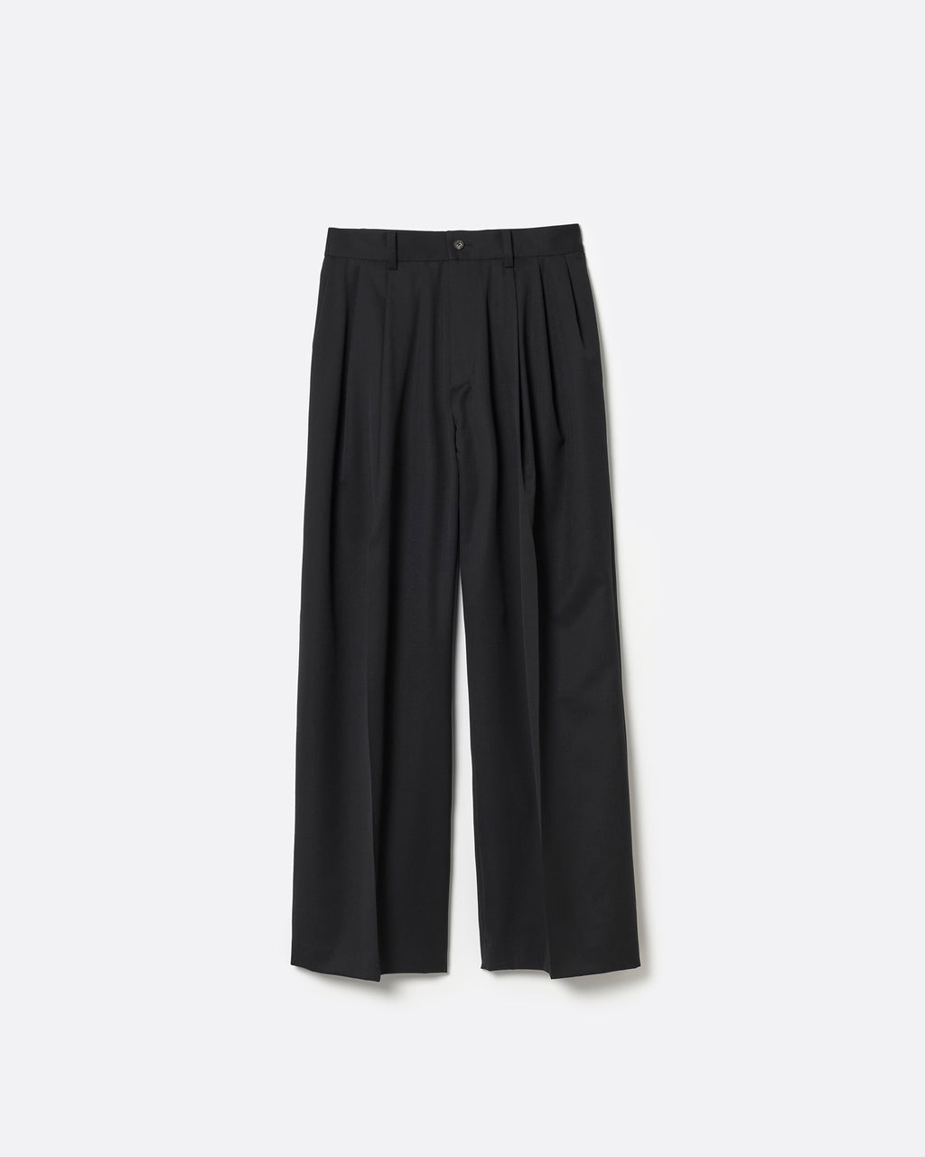SUPER140 3TUCK BAGGY TROUSERS .14【BLACK】 – SUBLATIONS