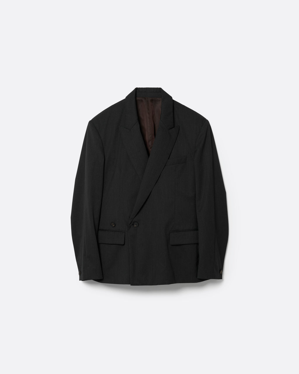 ジャケット・アウター SUBLATIONS DOUBLE BREASTED JACKET SUPER140 DOUBLE BREASTED JACKET .14【TENEBROSO GREY】 – SUBLATIONS