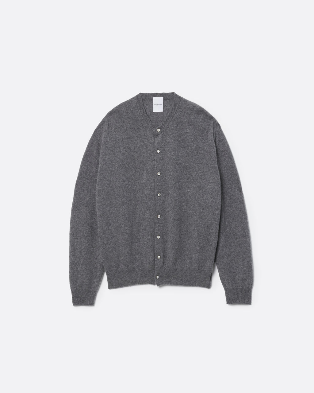 CASHMERE CREW NECK CARDIGAN .16【HEATHER GRAY】 – SUBLATIONS