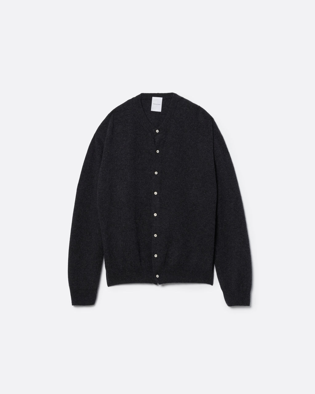 CASHMERE CREW NECK CARDIGAN .16【CHARCOAL】 – SUBLATIONS
