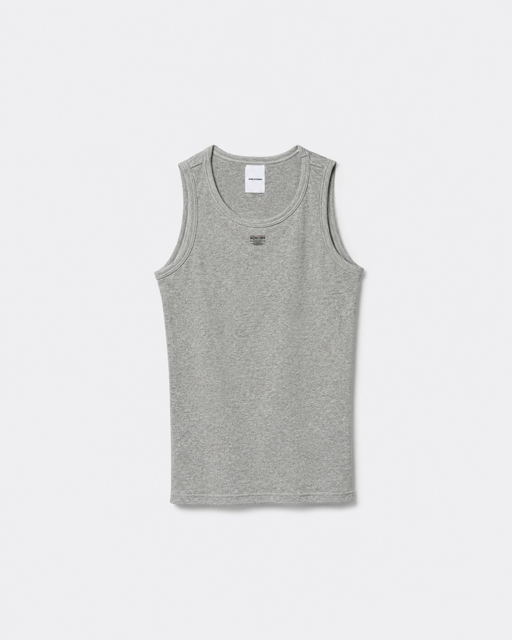 LOGO PRINT RIB TANKTOP .15【GRAY】 – SUBLATIONS
