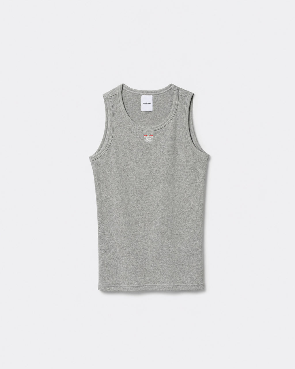 LOGO PRINT RIB TANKTOP .15【GRAY】 – SUBLATIONS