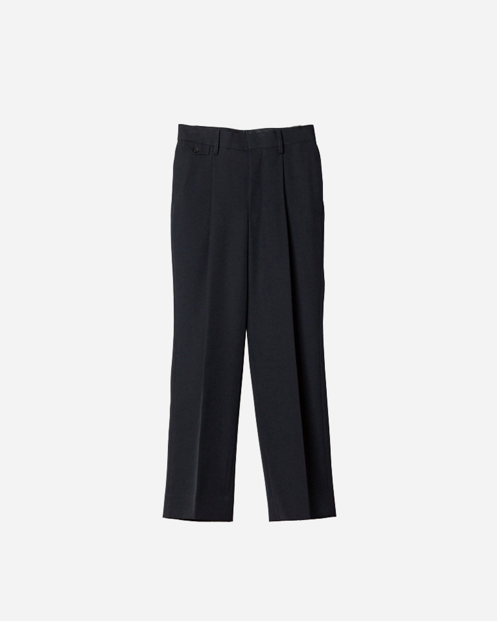 HEAVY WOOL ONETUCK STRAIGHT TROUSERS .10【BLACK】 – SUBLATIONS