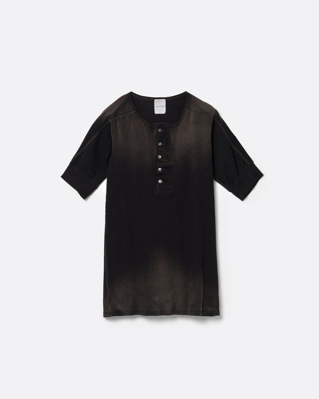 MILITARY HALF SLEEVE HENRYNECK SHIRT .15【FADE BLACK】 – SUBLATIONS