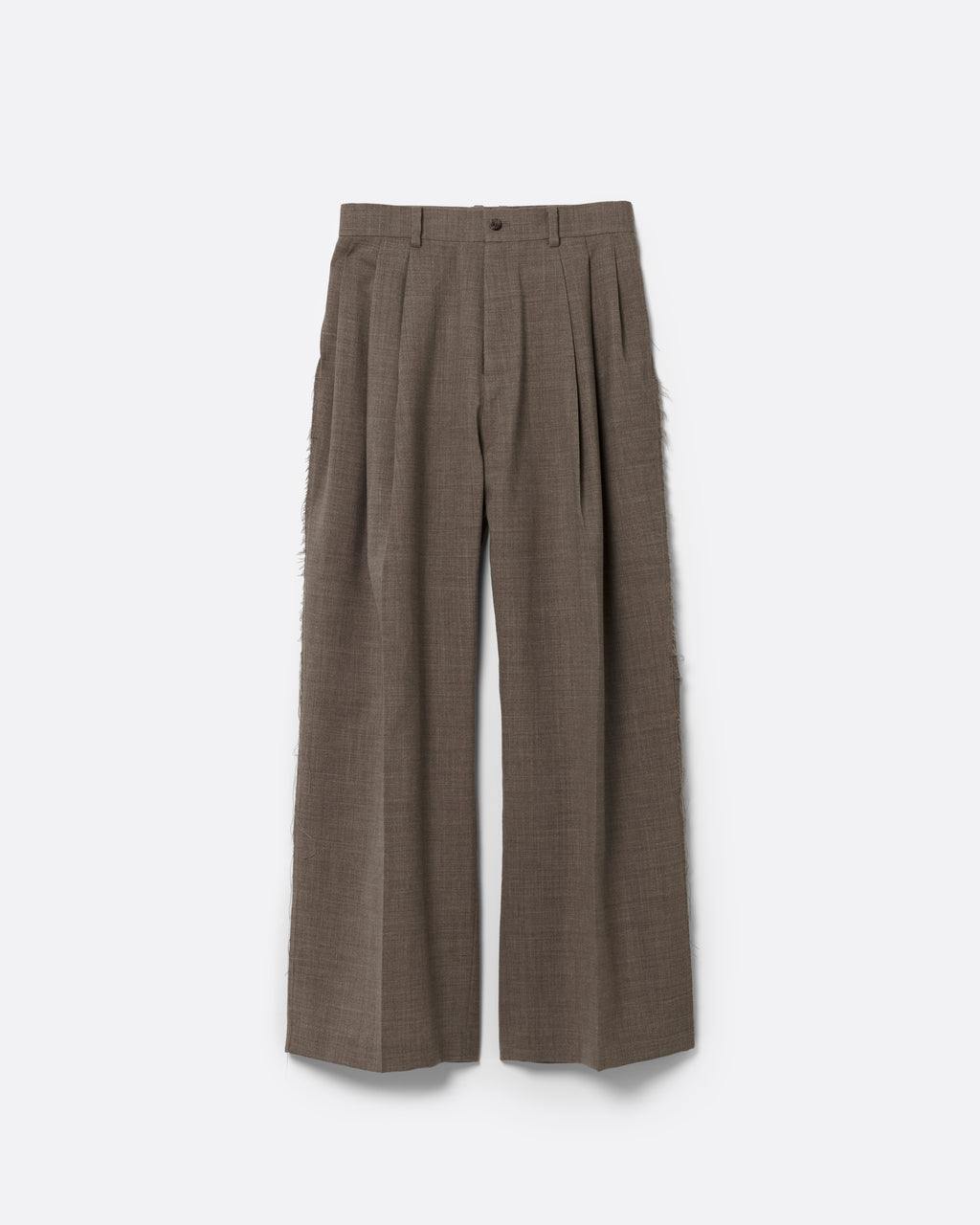 ROUGH WOOL 3TUCK BAGGY TROUSERS .15【BEIGE】 – SUBLATIONS