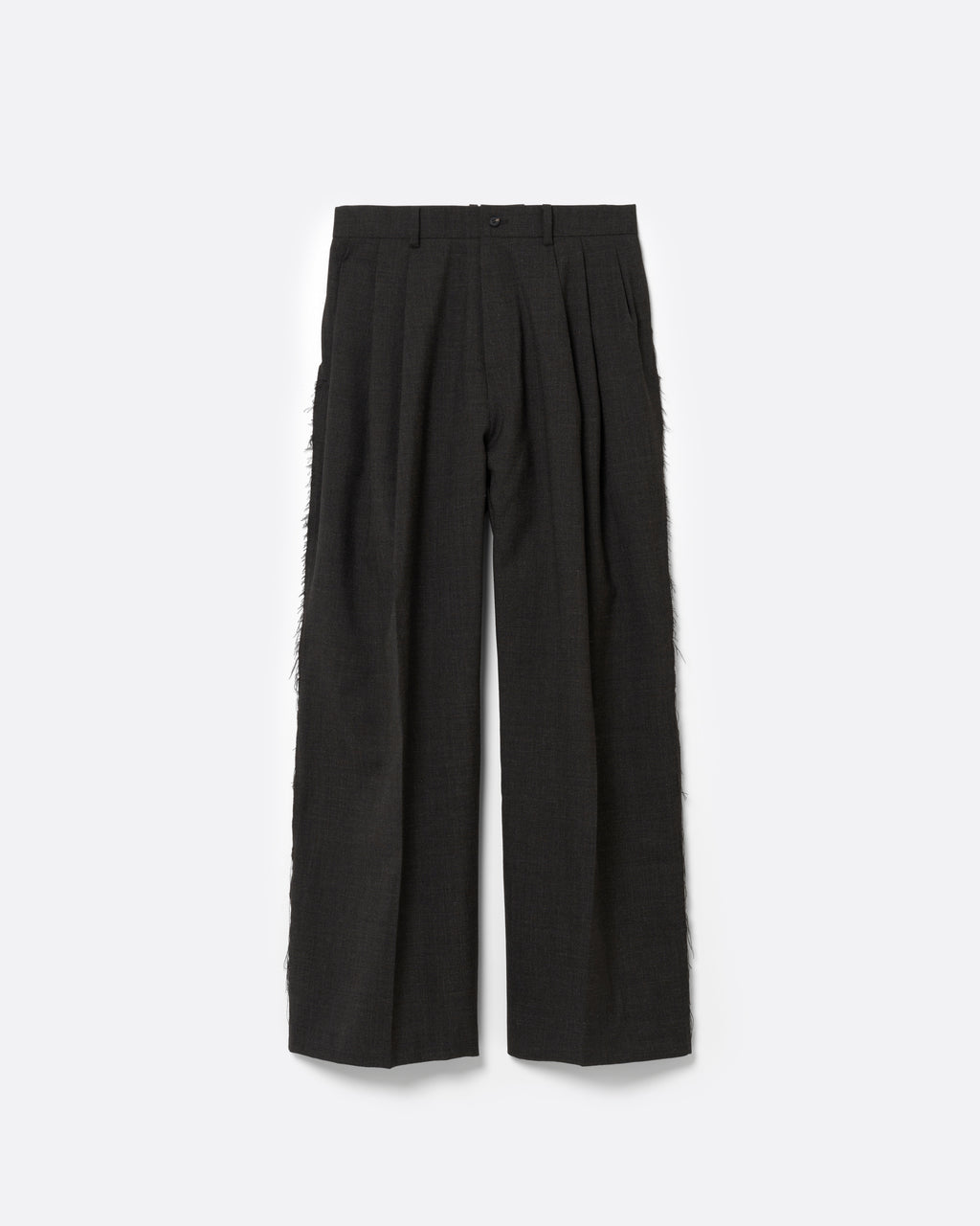パンツ SUBLATIONS ROUGH WOOL 3TUCK BAGGY TROUSE ROUGH WOOL 3TUCK BAGGY TROUSERS .15【DARK BROWN】 – SUBLATIONS