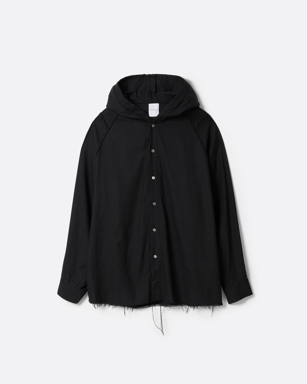 SILK LINEN HOODED SHIRT .15【BLACK】 – SUBLATIONS
