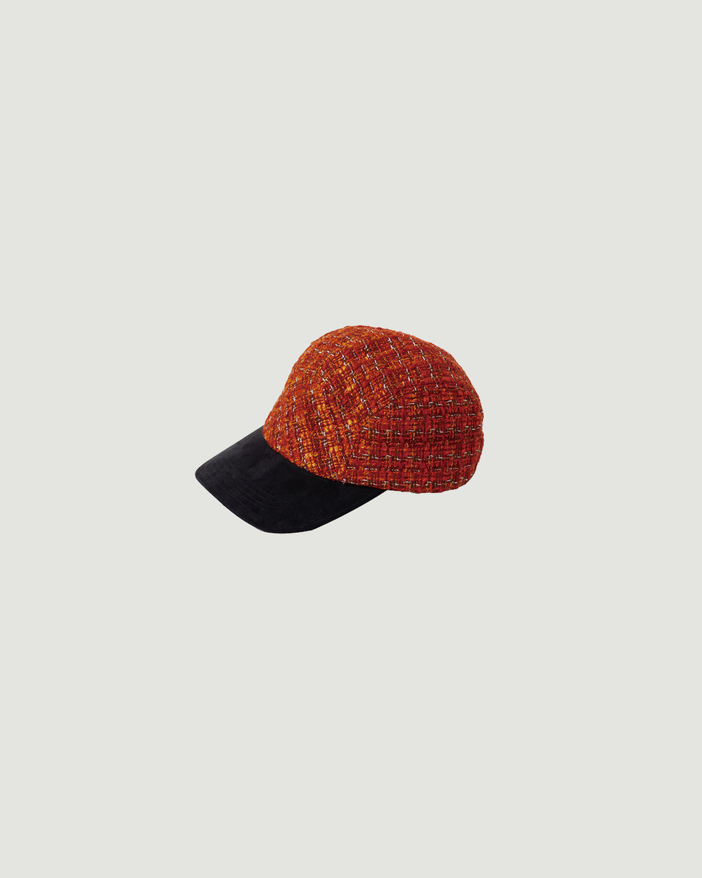 GLITTERY TWEED JET CAP .07 [ORANGE]