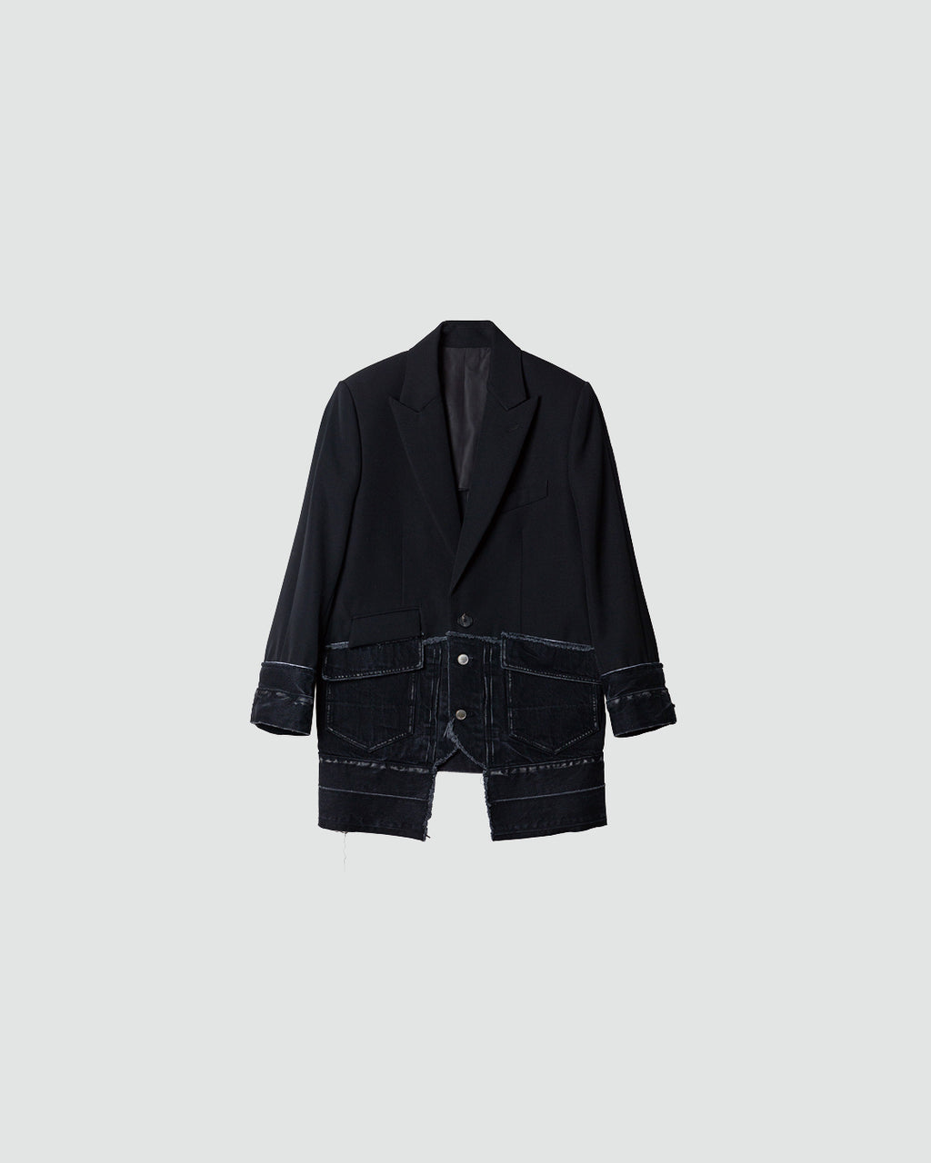 DENIM DOCKING TAILORED JACKET .10【BLACK/BLACK