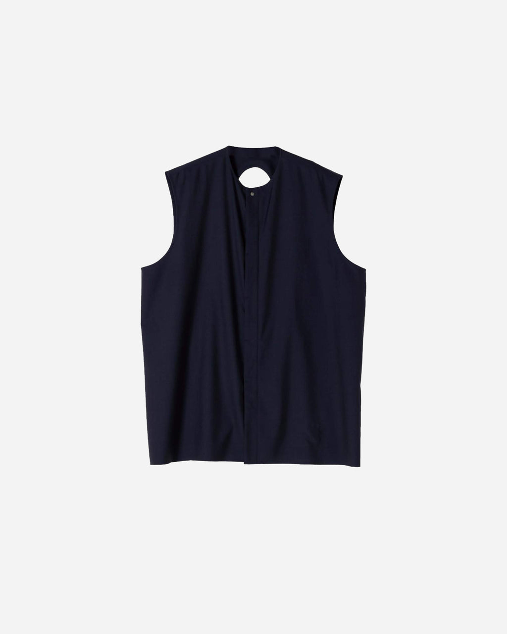 Super140 WOOL JERKIN HELI-CREW VEST .06 [NAVY]