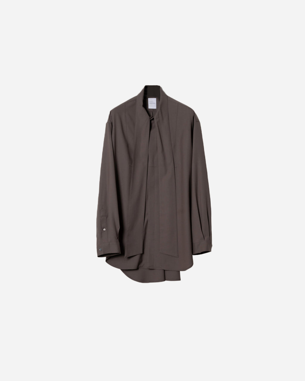 WASHABLE WOOL BOW TIE BLOUSE 【MUD GREY】 WASHABLEWOOLBOWTIEBLOUSE.