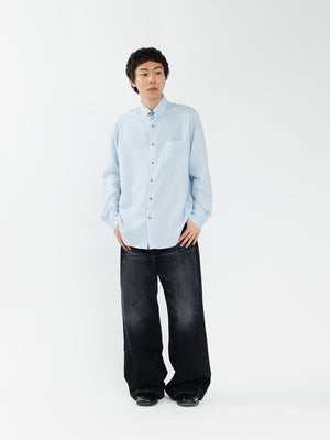 WIDE SEAM DENIM BAGGY PANTS .13【USED BLACK】