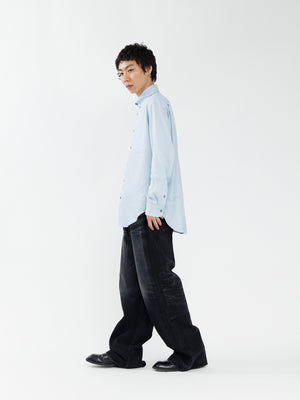 WIDE SEAM DENIM BAGGY PANTS .13【USED BLACK】