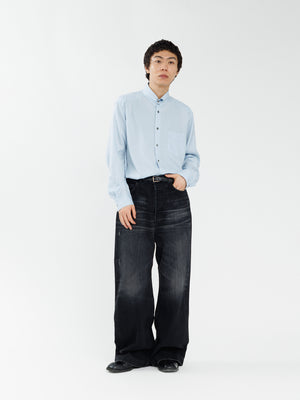 WIDE SEAM DENIM BAGGY PANTS .13【USED BLACK】