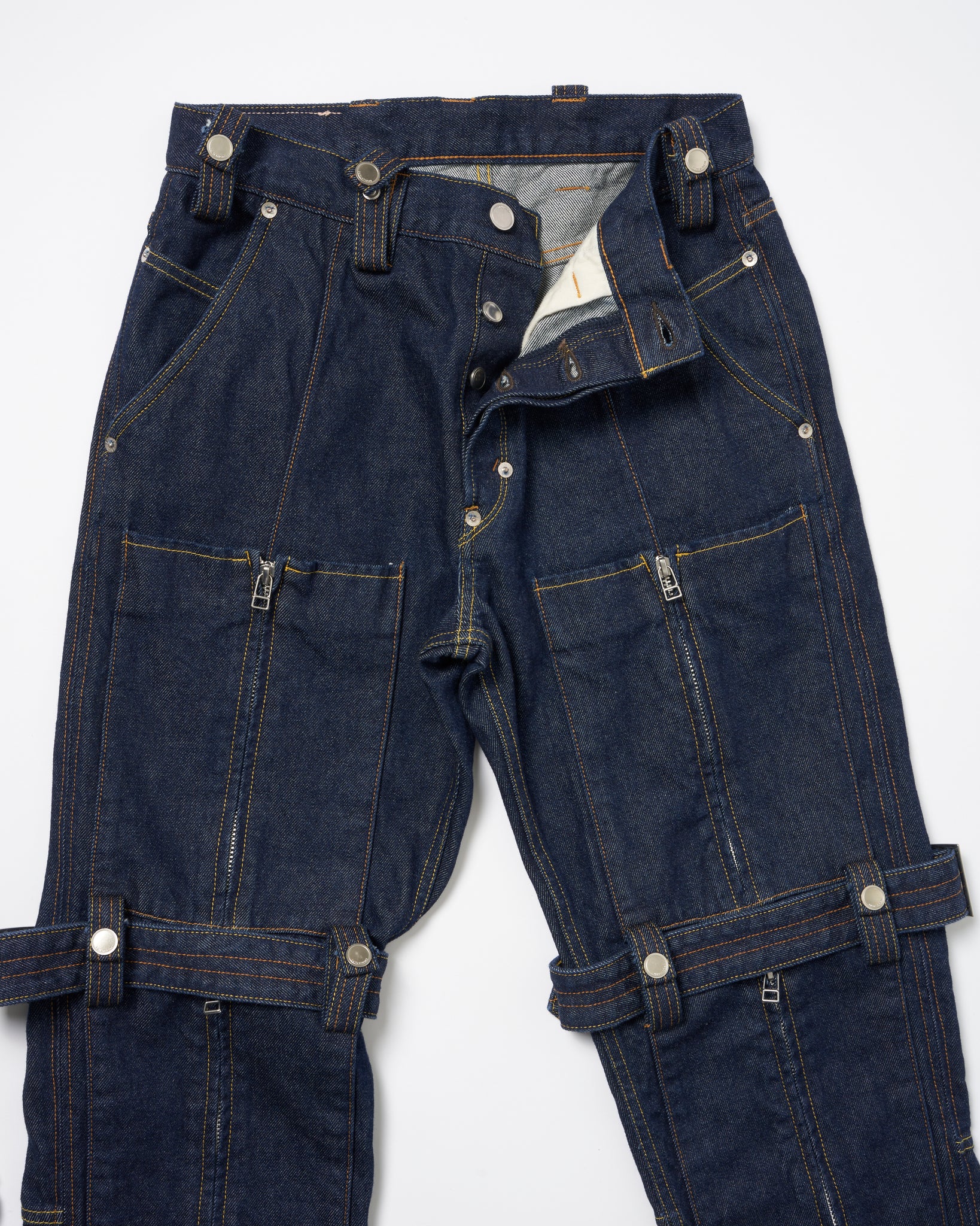 BONDAGE DENIM PANTS .11 [INDIGO]