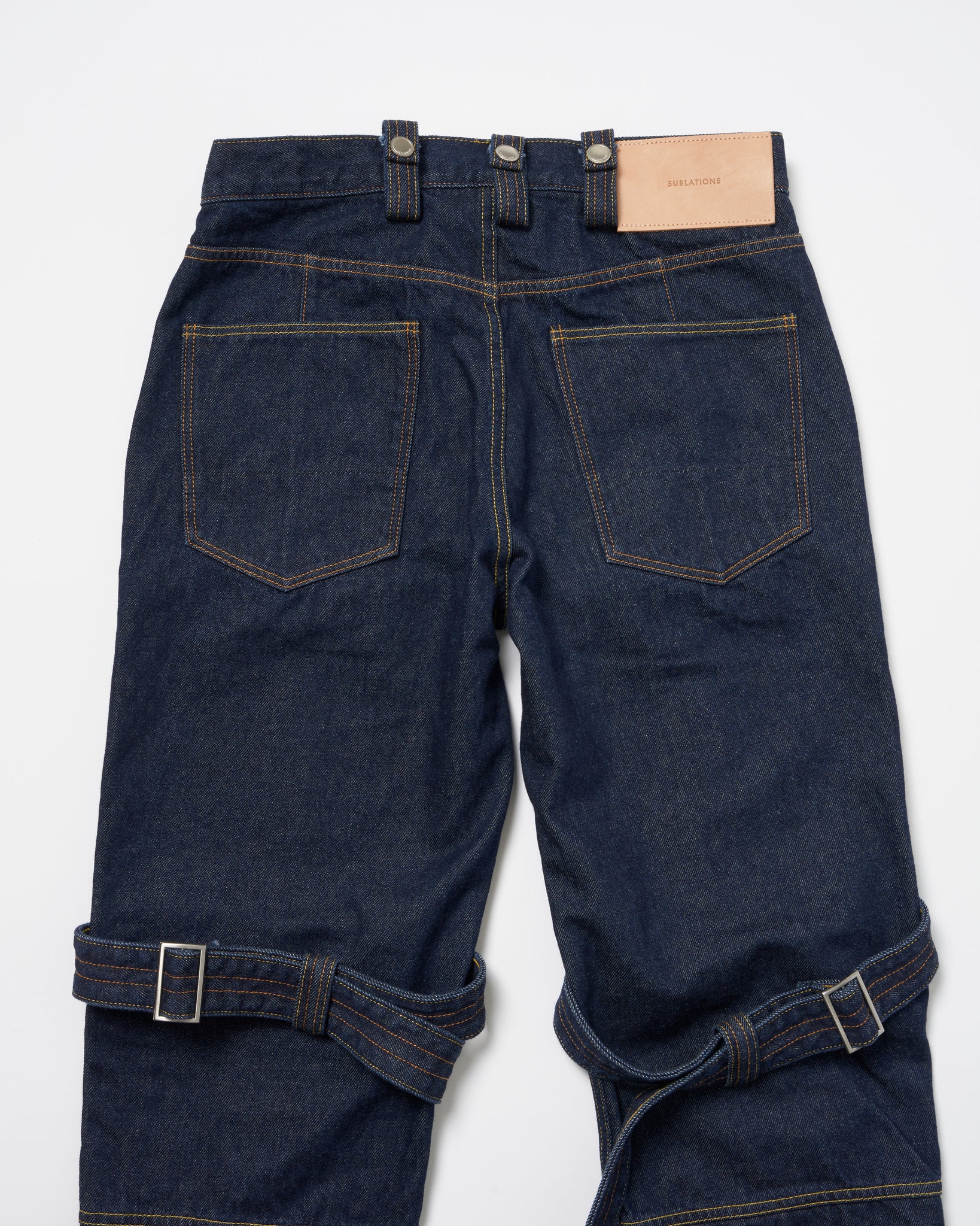 BONDAGE DENIM PANTS .11 [INDIGO]