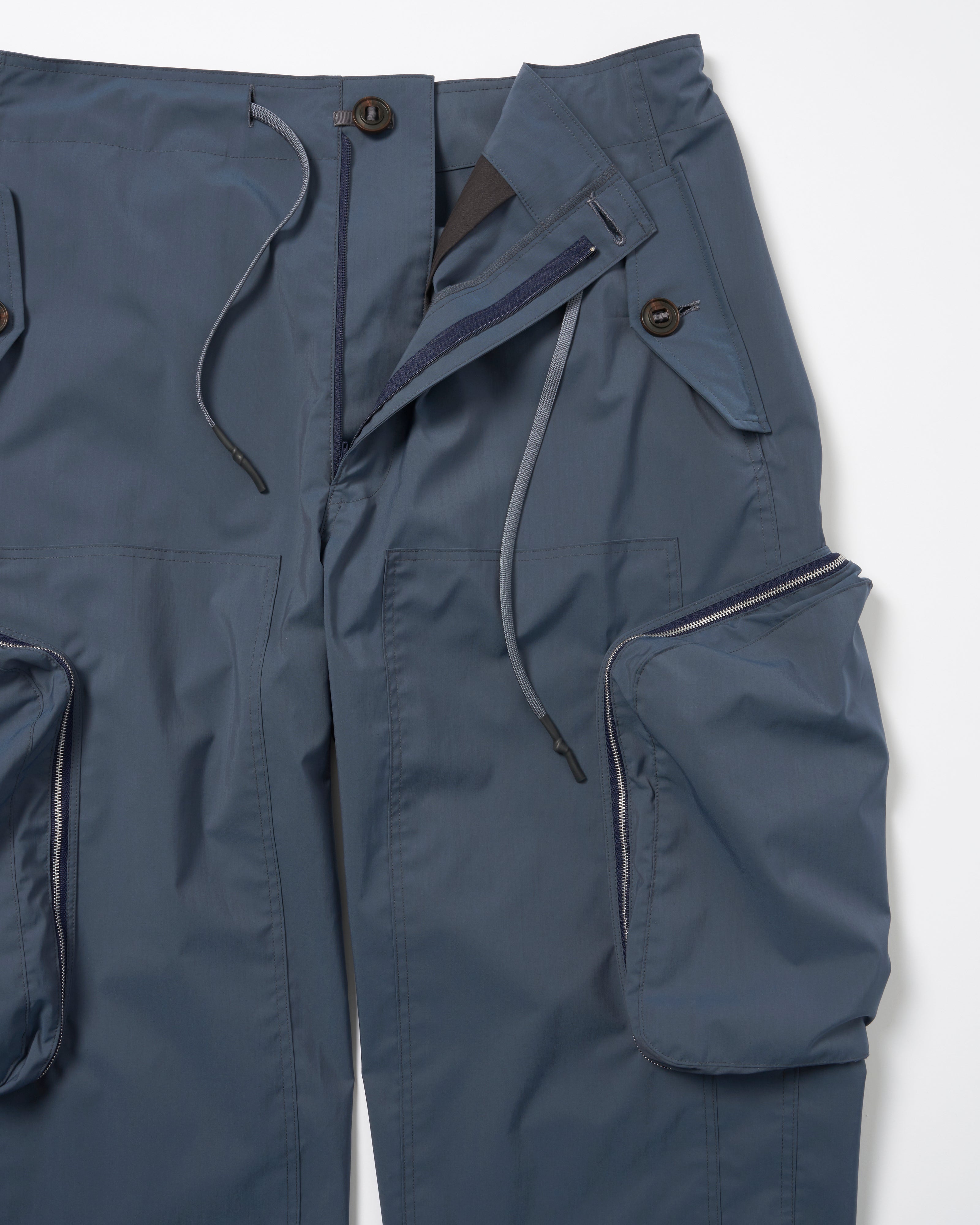 COVERED POCKET CROPPED CARGO PANTS .11【ASH BLUE】 – SUBLATIONS COVERED POCKET CROPPED CARGO PANTS .11【ASH BLUE】 – SUBLATIONS