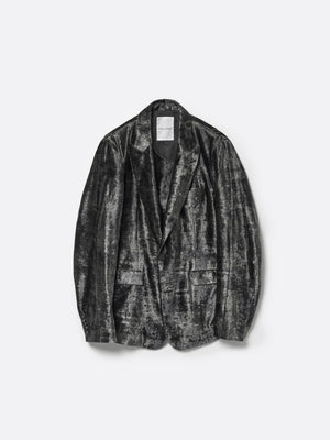 PRINT VELVET SINGLEBREASTED JACKET .12【TOD BLACK】