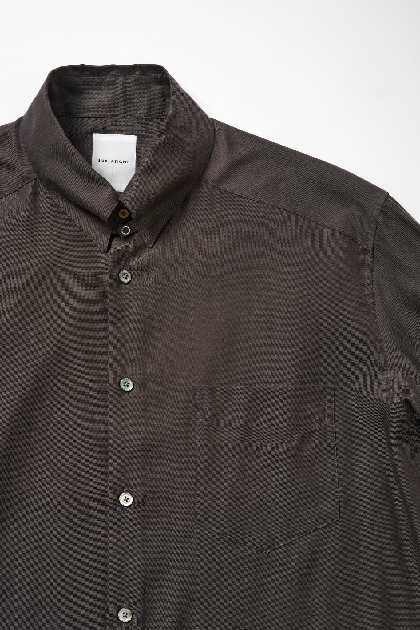 REGULAR FIT TAB COLLAR SHIRT .12【CHARCOAL】