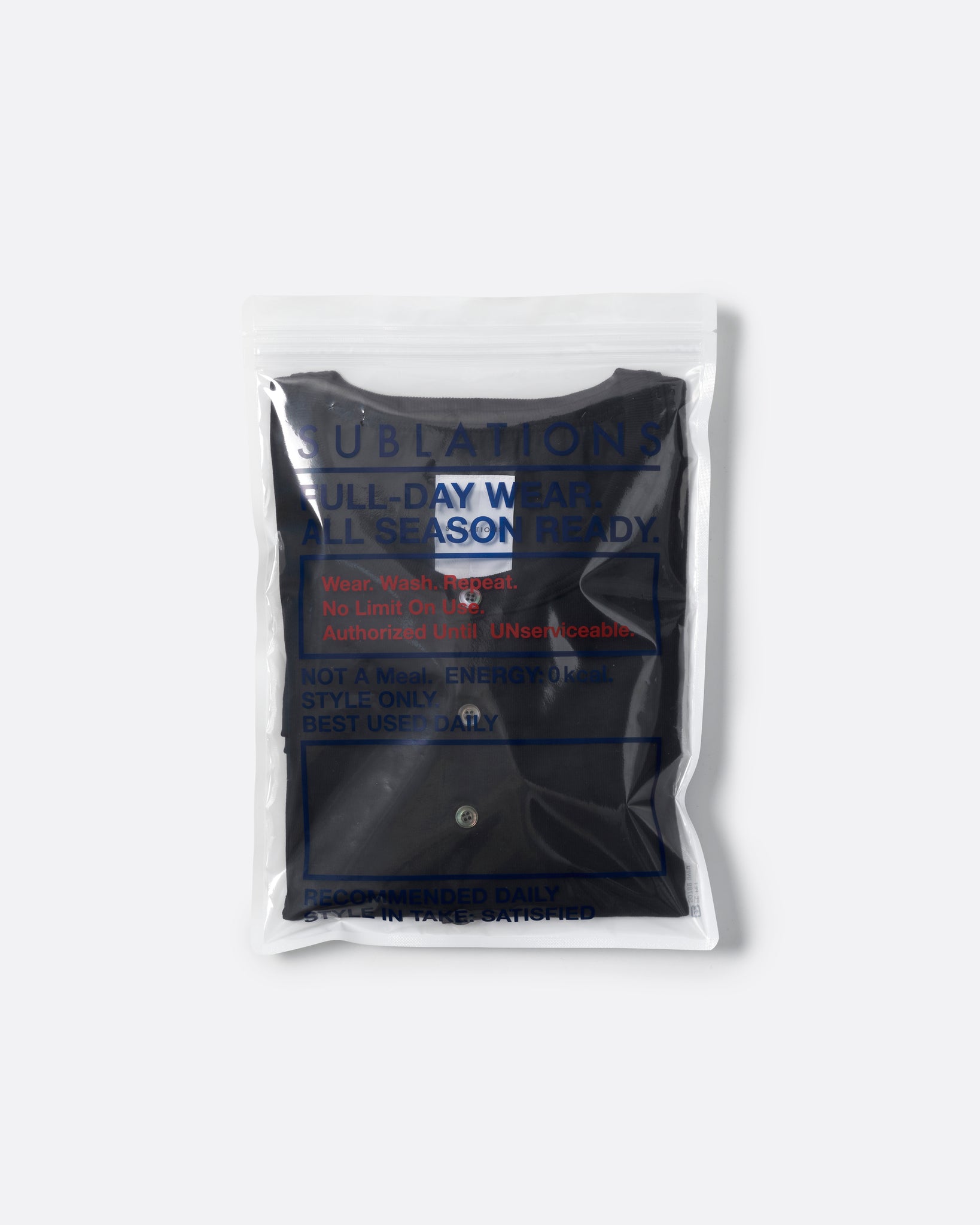 CLASSIC RIB HENRY T-SHIRT (BLACK) – SUBLATIONS
