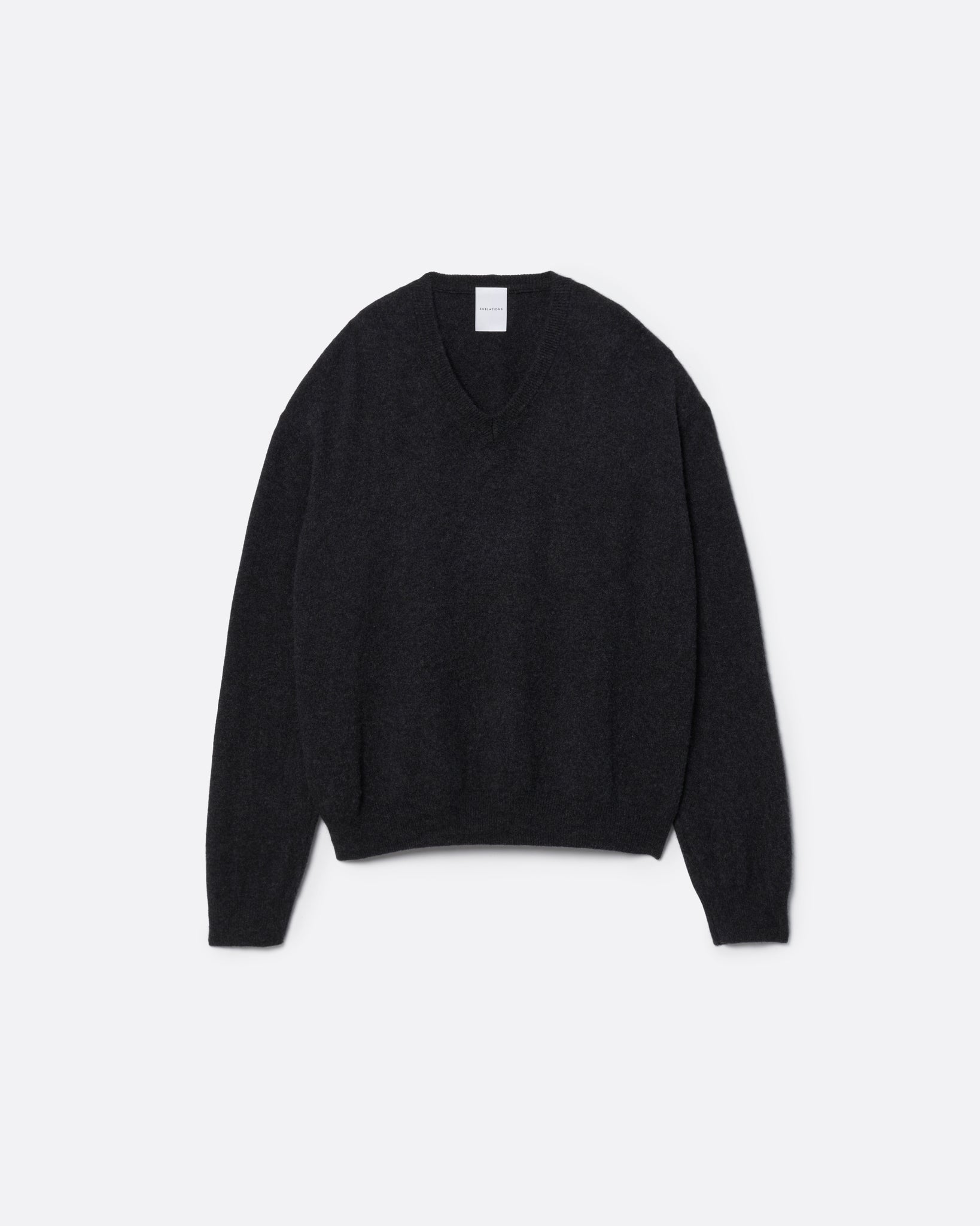 CASHMERE V-NECK KNIT .16【CHARCOAL】 – SUBLATIONS