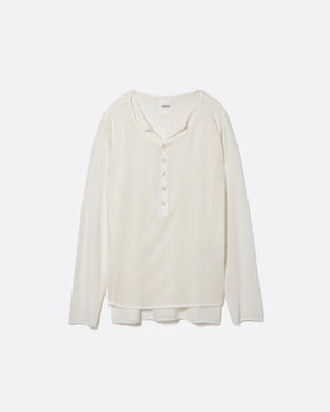 完売品LAYEREDHENLEY-NECKSHIRT.16 SUBLATIONS LAYERED HENLEY-NECK SHIRT .16【WHITE】 – SUBLATIONS