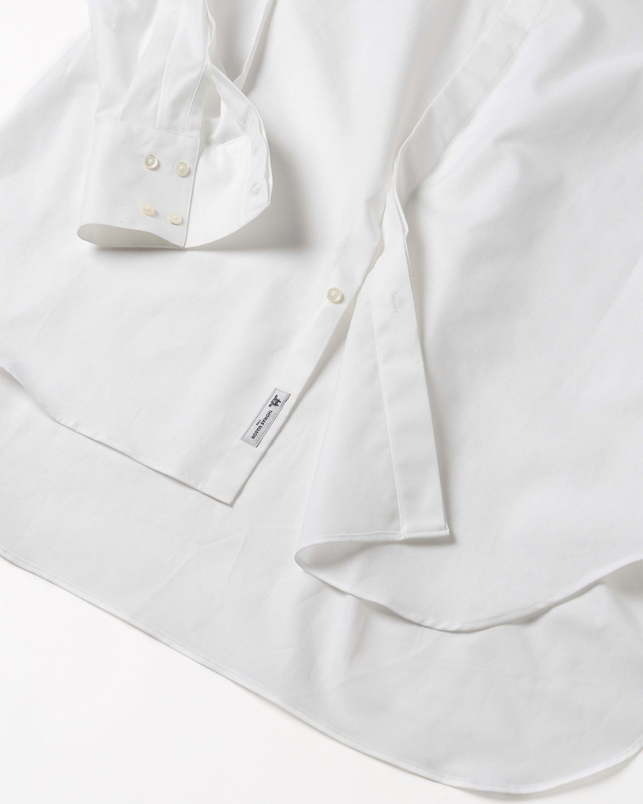 COTTON TAB COLLAR SHIRT .06【WHITE-OXFORD】