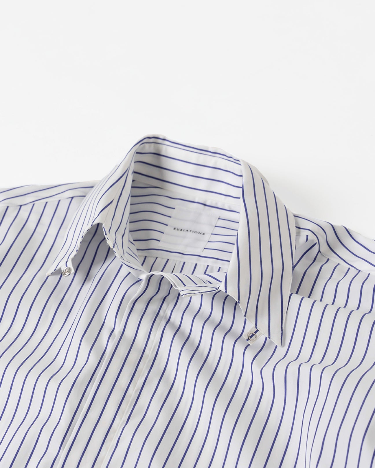 COTTON TAB COLLAR SHIRT .06【WIDE-STRIPE】