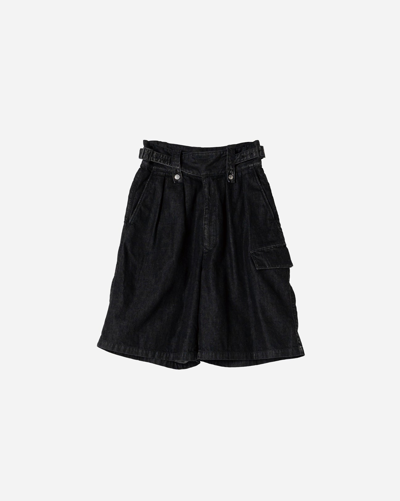 DENIM GURKHA CARGO SHORT PANTS .06【RIGID INDIGO】