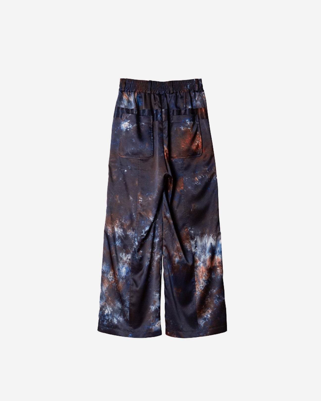 GRAPHIC PRINT PANEL EASY PANTS .09【DEEP BLUE】