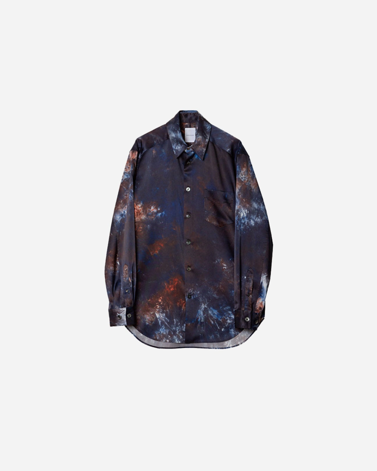 GRAPHIC PRINT REGULAR FIT SHIRT .09【DEEP BLUE】