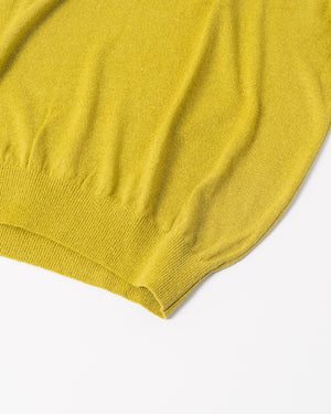 V-NECK HALF SLEEVE KNIT T-SHIRT .09【YELLOW】