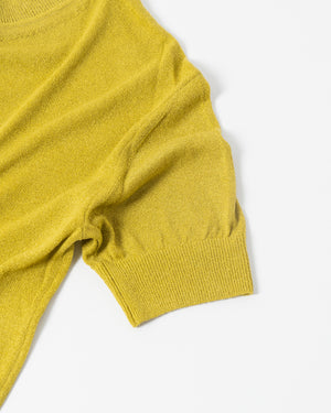 V-NECK HALF SLEEVE KNIT T-SHIRT .09【YELLOW】