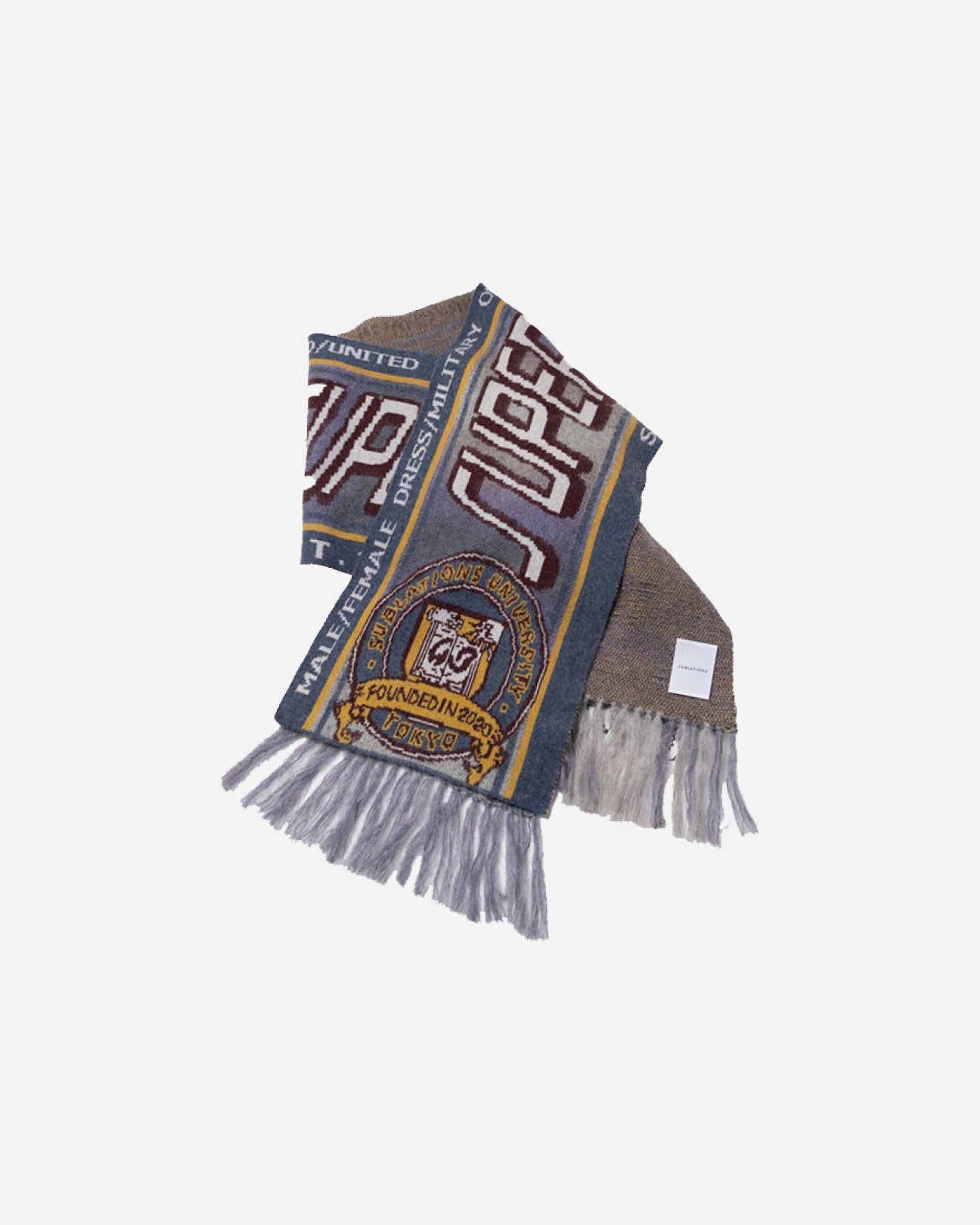 KASURI JACQUARD FOOTBALL SCARF .10【LAVENDER】