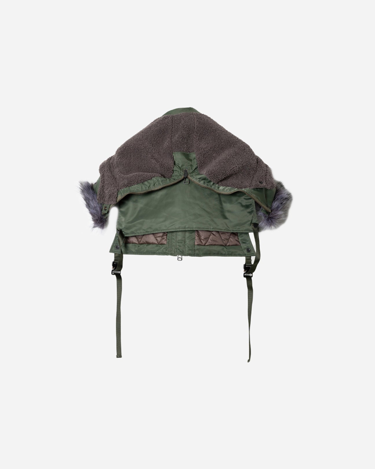 NYLON HOODED DECK VEST .07 [OLIVE]