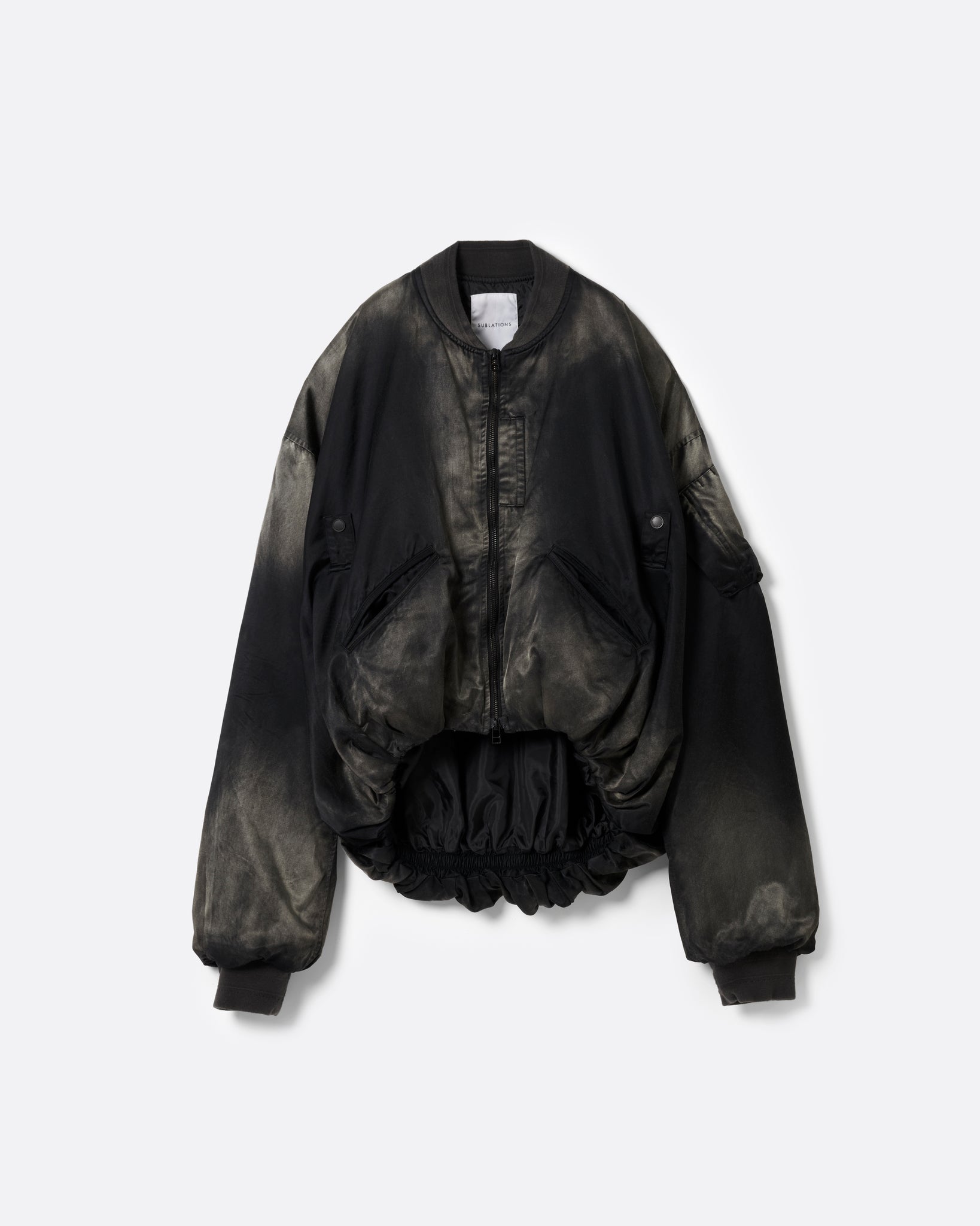 ジャケット・アウター sublations GARMENT DYED ADJUSTABLE MA-1 RUSTYSATINBALLOONMA-
