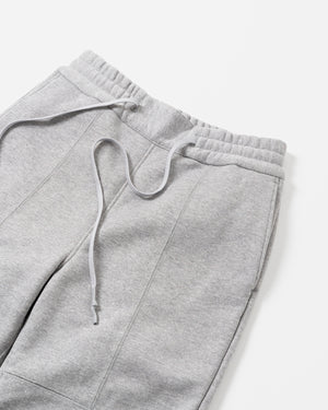 SAKURA OILED PANEL SWEAT PANTS【HEATHER GREY】