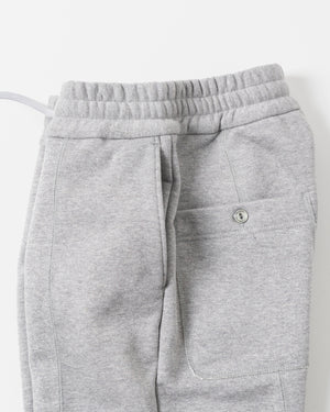 SAKURA OILED PANEL SWEAT PANTS [HEATHER GRAY]