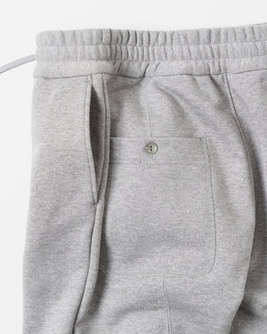 SAKURA OILED PANEL SWEAT PANTS [HEATHER GRAY]