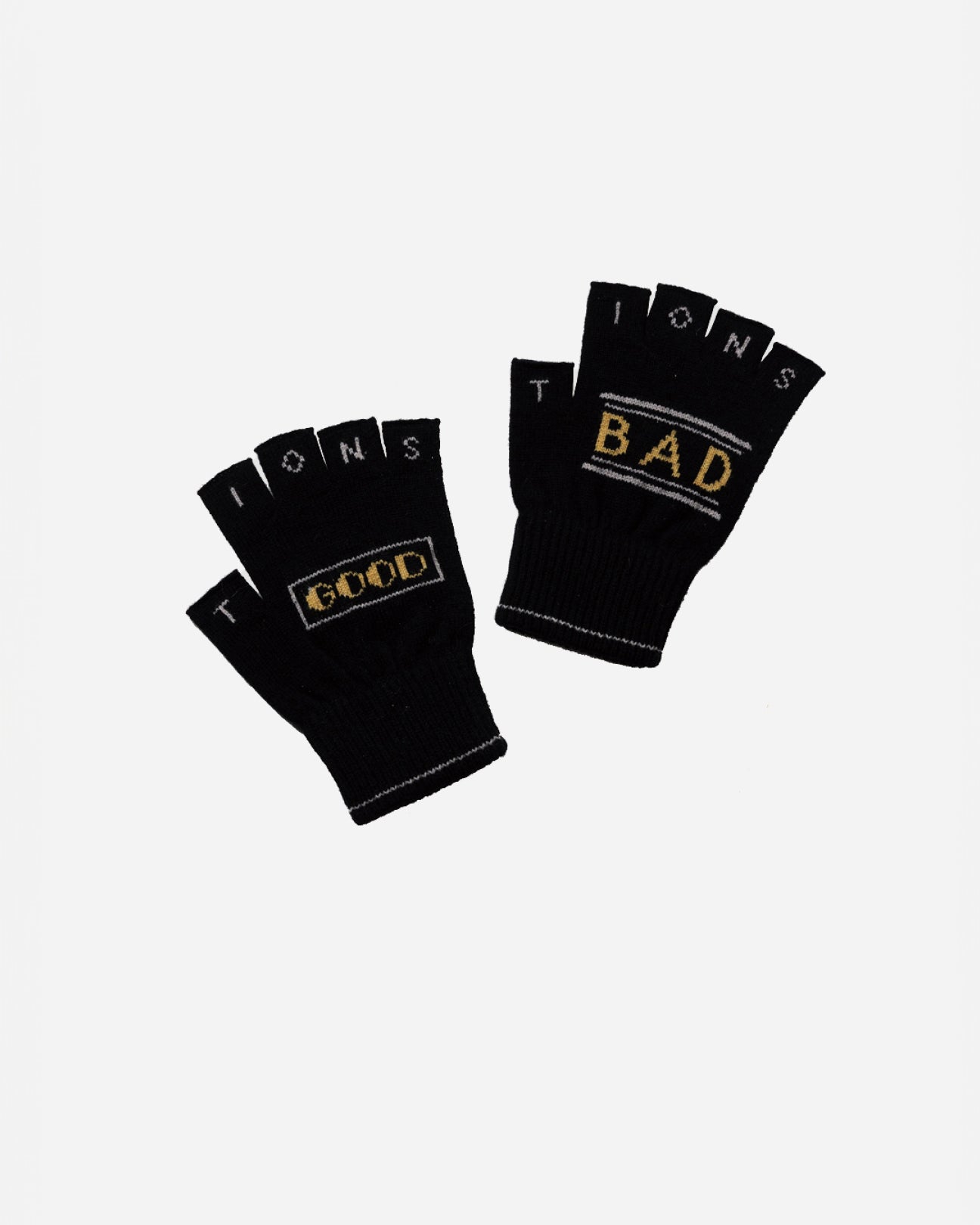 SGSB REVERSIBLE FINGERLESS GLOVES .10 [BLACK YELLOW]