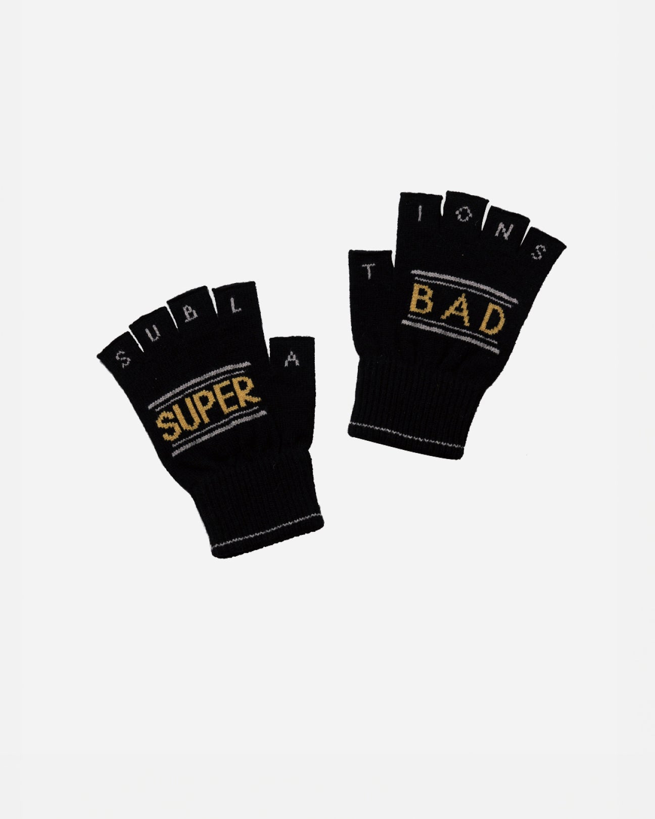 SGSB REVERSIBLE FINGERLESS GLOVES .10 [BLACK YELLOW]