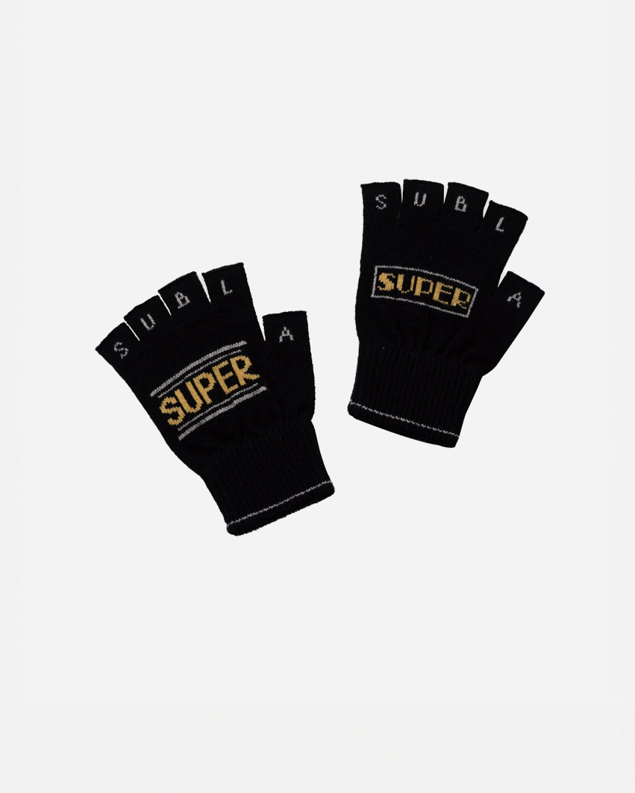 SGSB REVERSIBLE FINGERLESS GLOVES .10 [BLACK YELLOW]