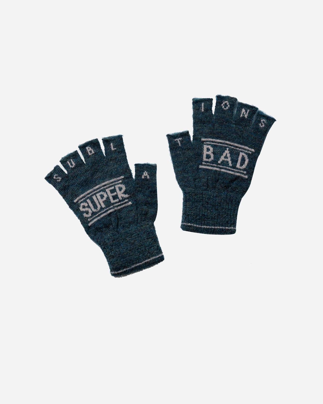 SGSB REVERSIBLE FINGERLESS GLOVES .10【HEATHER BLUE】