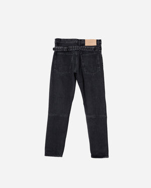 SLIM TAPERD SELVEDGE DENIM PANTS -Anderson-.06【WASH BLACK】