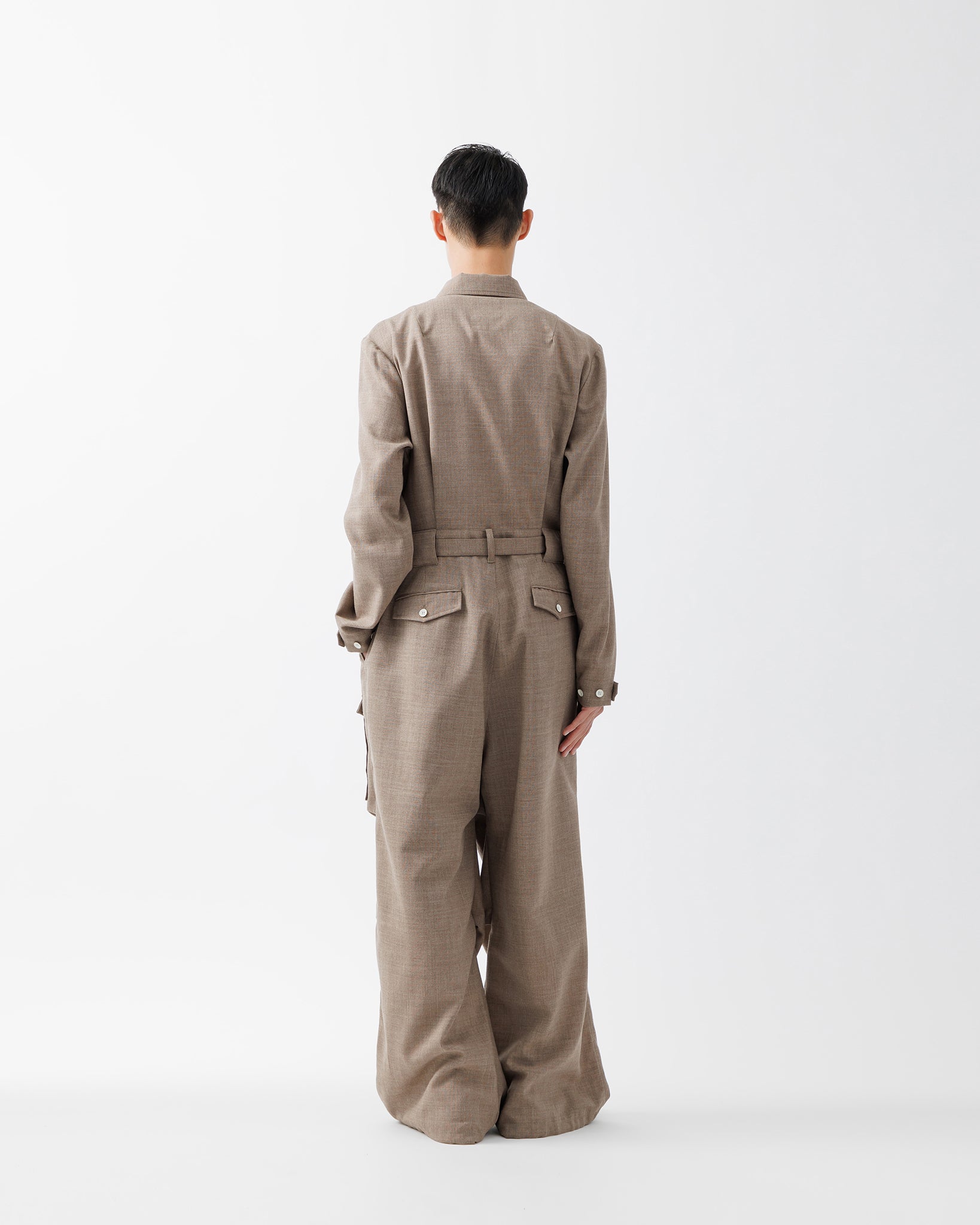 ROUGH WOOL JUMPSUIT .15【BEIGE】