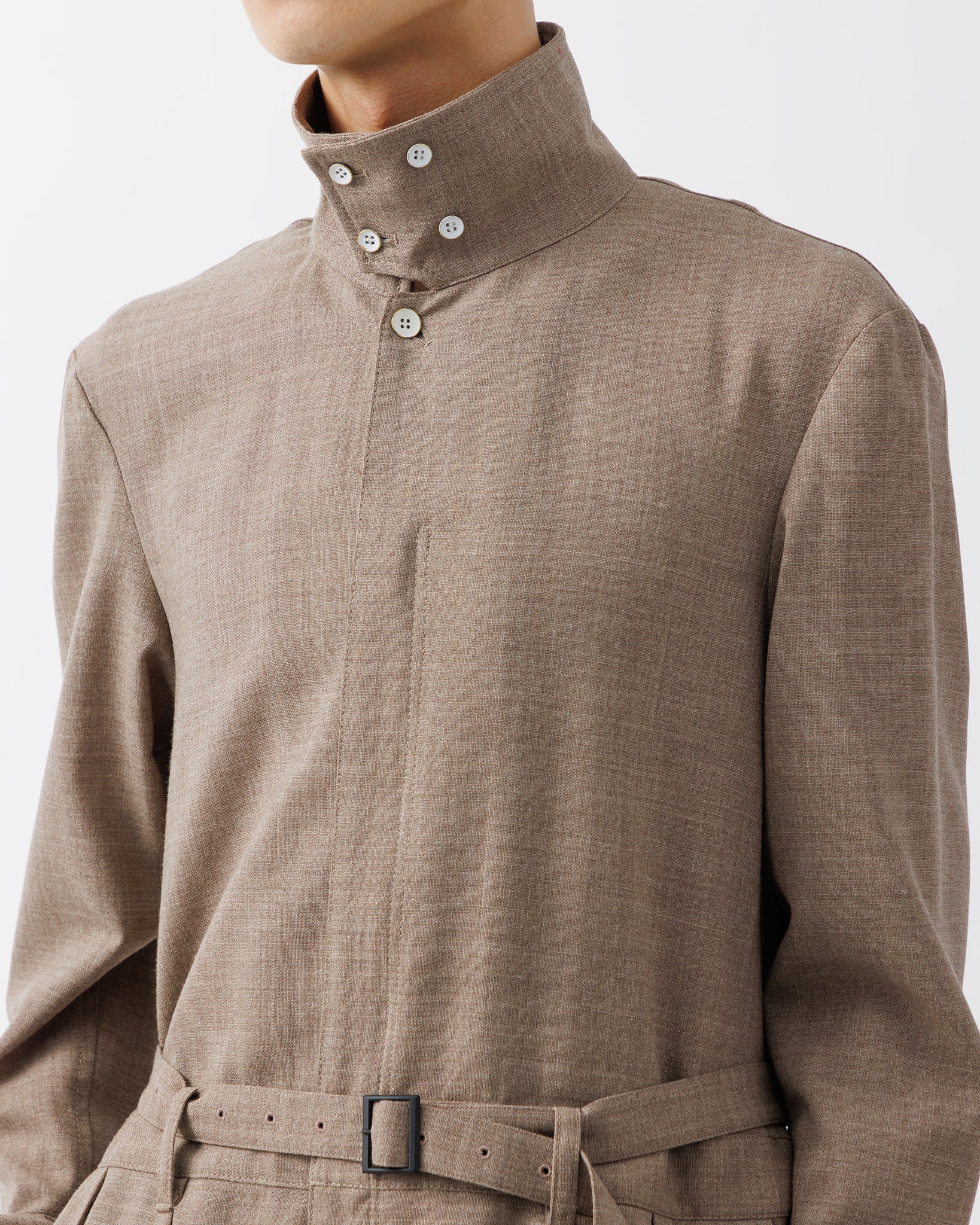 ROUGH WOOL JUMPSUIT .15【BEIGE】